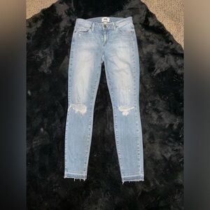 Paige Distressed Skinny Cropped Jeans size 29
